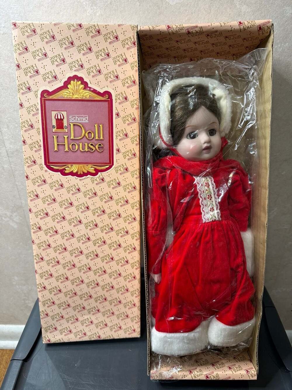 Schmid Doll House Porcelain Musical Doll in Box